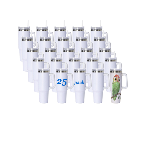 40oz Sublimation Tumblers with Handle Stainless Steel Insulated Tumblers Blanks Water Bottle Travel Cups